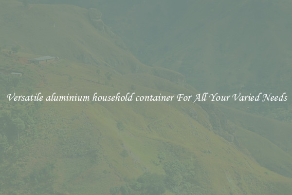 Versatile aluminium household container For All Your Varied Needs