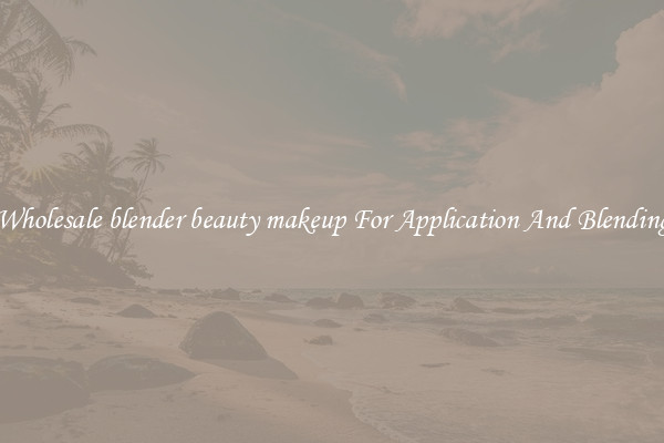 Wholesale blender beauty makeup For Application And Blending