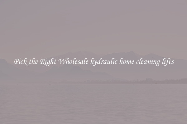 Pick the Right Wholesale hydraulic home cleaning lifts