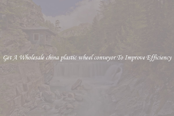 Get A Wholesale china plastic wheel conveyor To Improve Efficiency