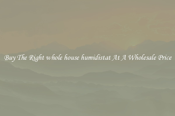 Buy The Right whole house humidistat At A Wholesale Price